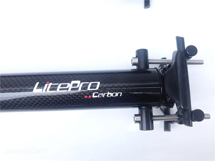 LITEPRO Подседельный штырь из углеродного волокна 33,9 мм* 580 мм 412 Складная велосипедная труба сидения Карбон Сверхлегкий подседельный штырь