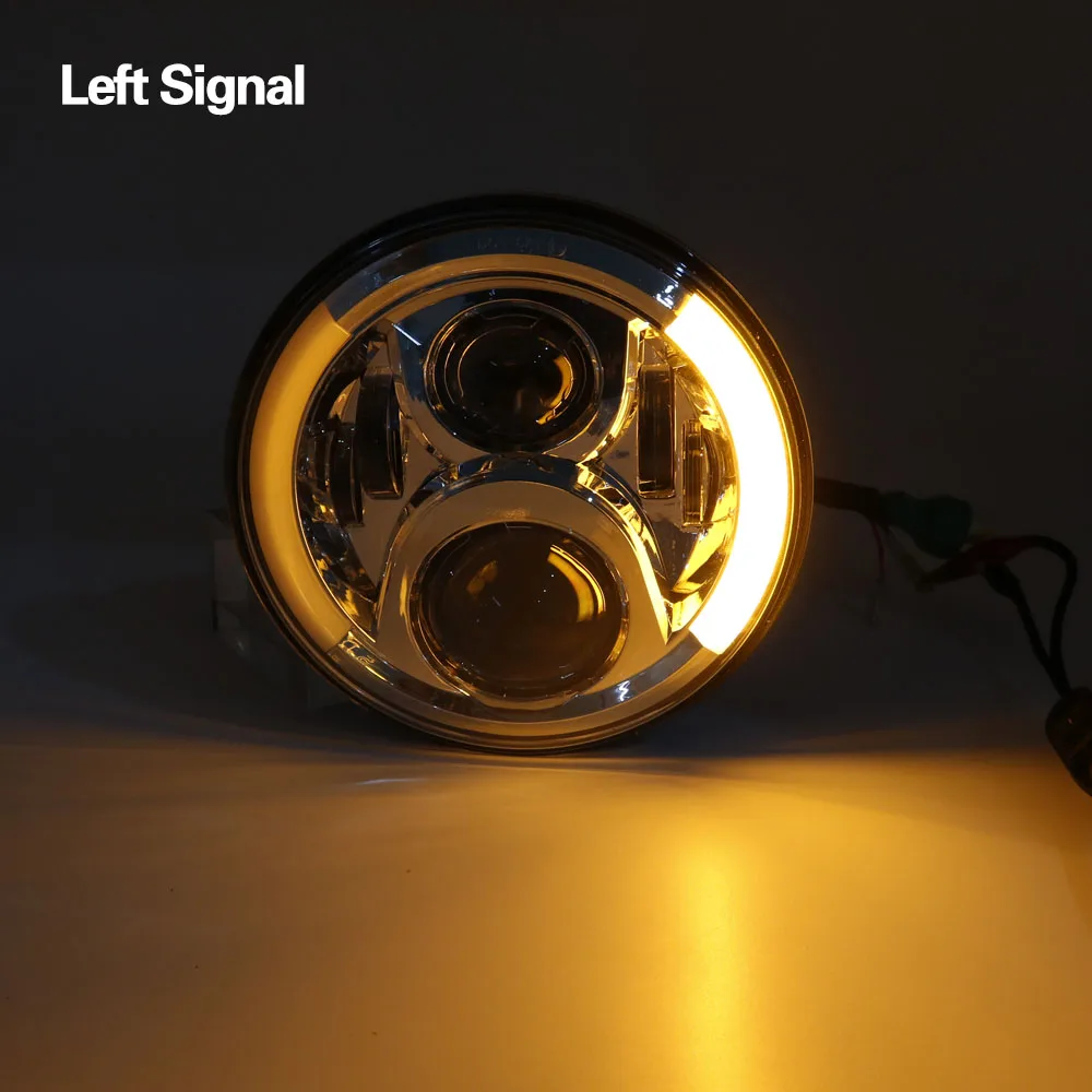 7 &quotдюймовый круглый светодиодный светильник с DRL &amp Hi/короче спереди и длиннее
