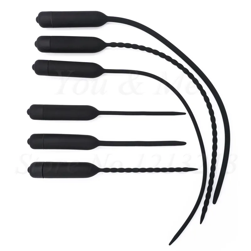 8 Size Vibrating Penis Plug Urethral Dilators Male Masturbator Vibrator Sex Toys For Men Silicone Sounds Catheters | Красота и