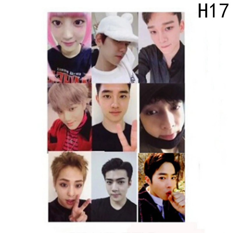 17 Youpop KPOP EXO K M точное Лото завод 3 EX'ACT альбом самодельные бумажные карты K-POP Подпись LOMO фото карта Фотокарта - Цвет: 17