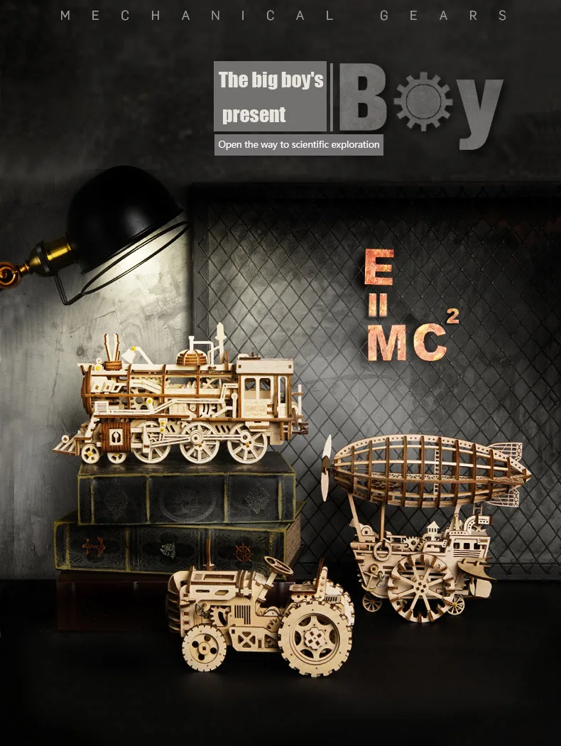 Креативная DIY лазерная резка 3D механическая модель деревянная головоломка Playmobil 3d игровая сборка игрушка подарок для детей подростков взрослых LK