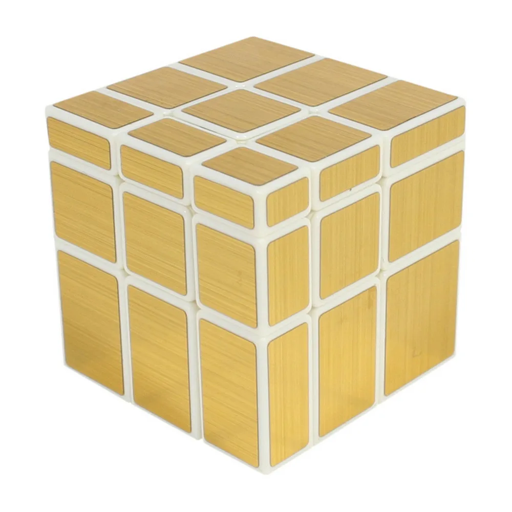 YKLWorld 3x3x3 золотистый/серебристый цвет искусственное покрытие асимметричный куб