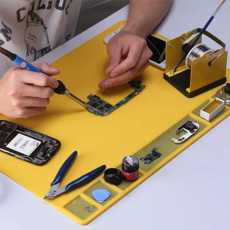 Термостойкий силиконовый коврик большого размера магнитные паяльные коврики