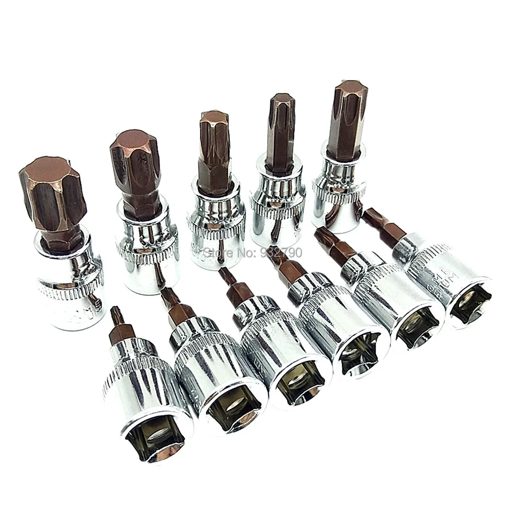 11 шт. торцевые звездочки T10 T15 T20 T25 T27 T30 T40 T45 T50 T55 T60 торцевые коронки отвертка бит отвертка Биты
