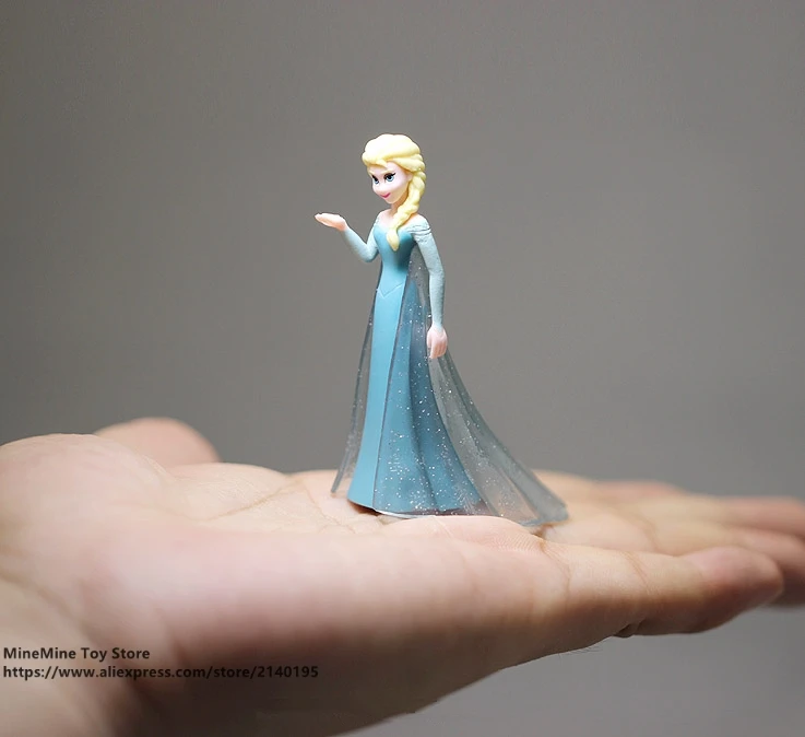 DISNEY Frozen Elsa princess 6 5 см кукла Фигурка осанка коллекция украшений аниме фигурка
