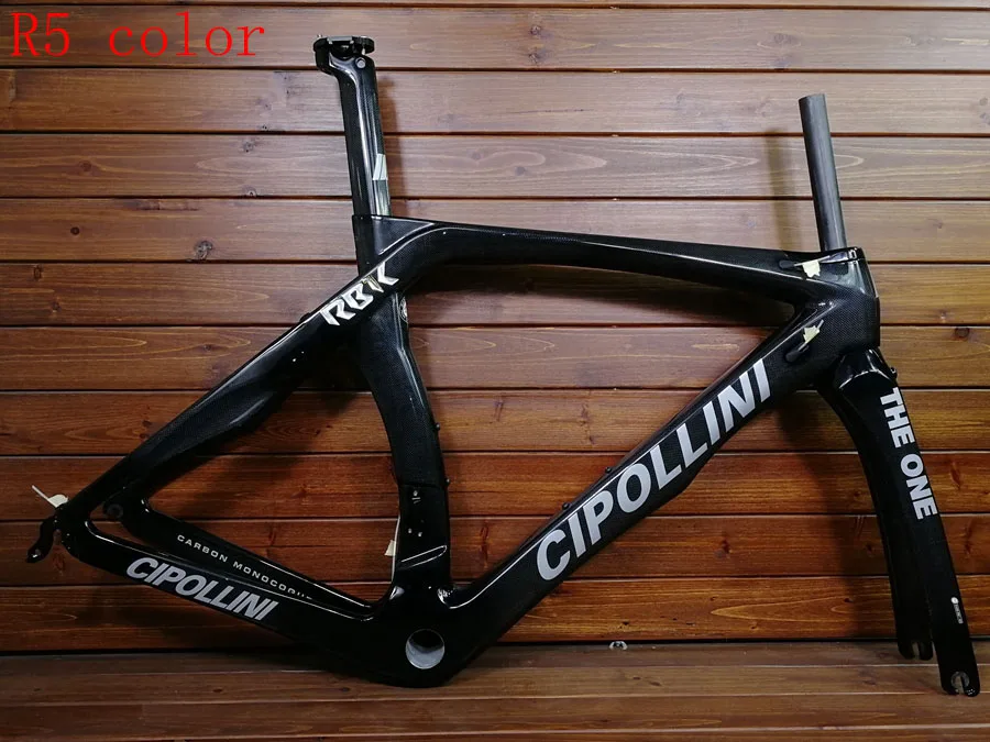 T1000 Тайваньская cipollini 1K RB1k одна карбоновая дорожная рама прямой тормоз велосипедная Рама с вилкой Подседельный штырь XDB - Цвет: R5 color