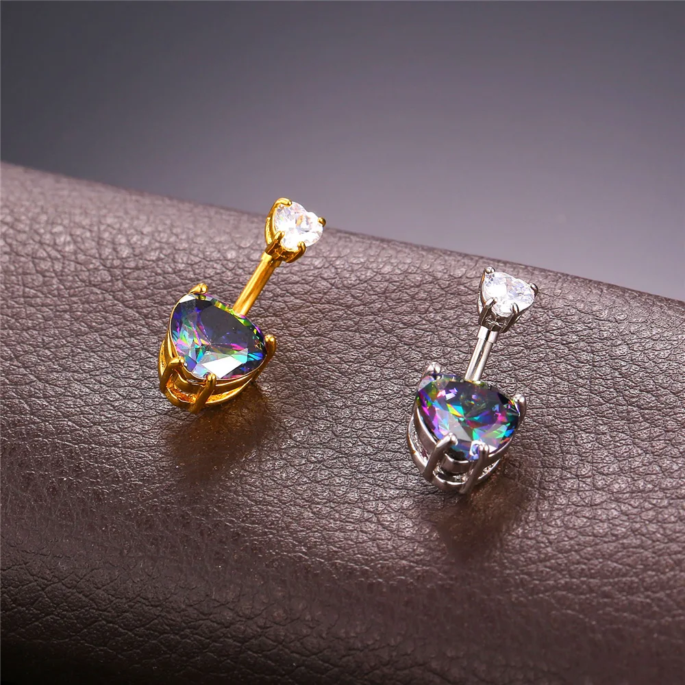 Сердце &quotматроска&quot и Сережка для пирсинга пупка пирсинг аксессуары модные