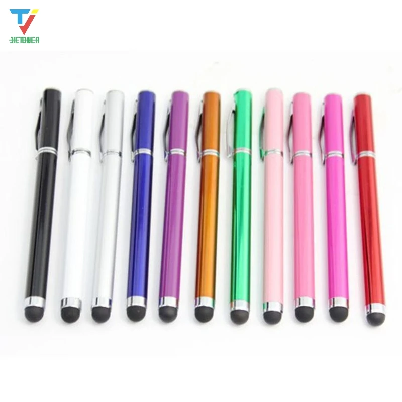 

3000 шт./лот 2 в 1 стилус для емкостного сенсорного экрана с шариковой ручкой для IPhone 8 7 6 5 IPad Samsung сотовый телефон мобильный планшетный ПК