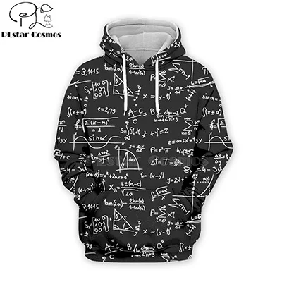 hoodies PLstar Космос забавные физика формула Математика 3d толстовки/кофты/с длинным рукавом печати бренд тройник зима унисекс Streetwear-2 - Цвет: hoodies