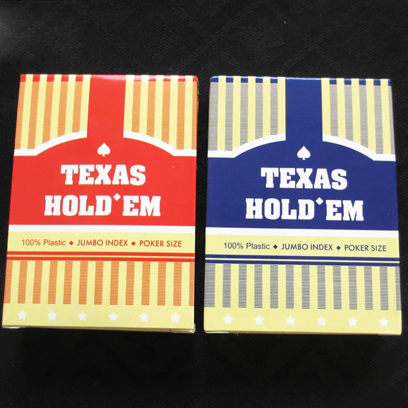 6 Lets/Лот ПВХ игральные карты водонепроницаемый красный синий техасский холдем