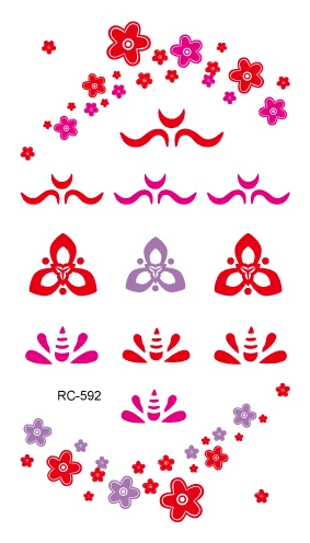 RC-592 Rocooart наклейка Bindi лицо Драгоценности Татуировка лоб временная татуировка наклейка актриса макияж Tatuaje фестиваль тату вечерние татуировки - Цвет: RC-592