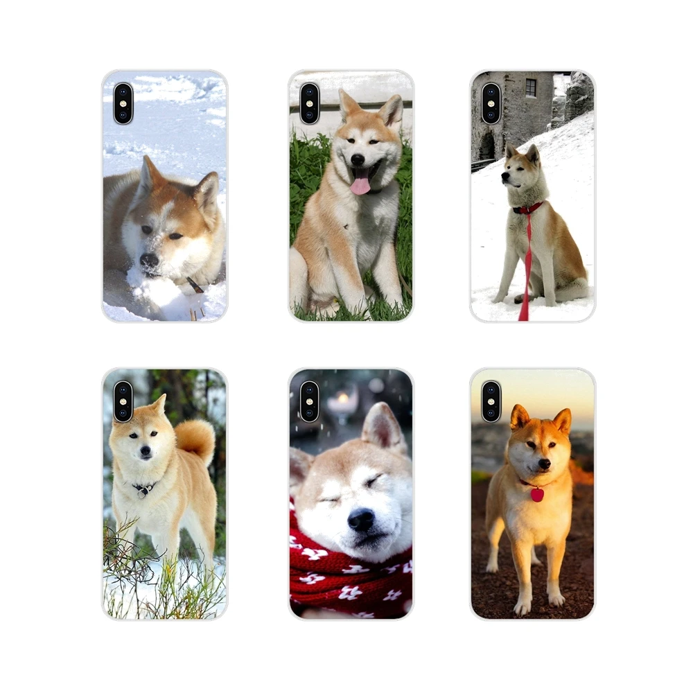 Silicone Phone Cases Cover For Xiaomi Mi6 A1 5X 6X Redmi Note 5 5A 4X 4A 4 3 Plus Pro pocophone F1 Animal Cute Dog Akita Painted | Мобильные
