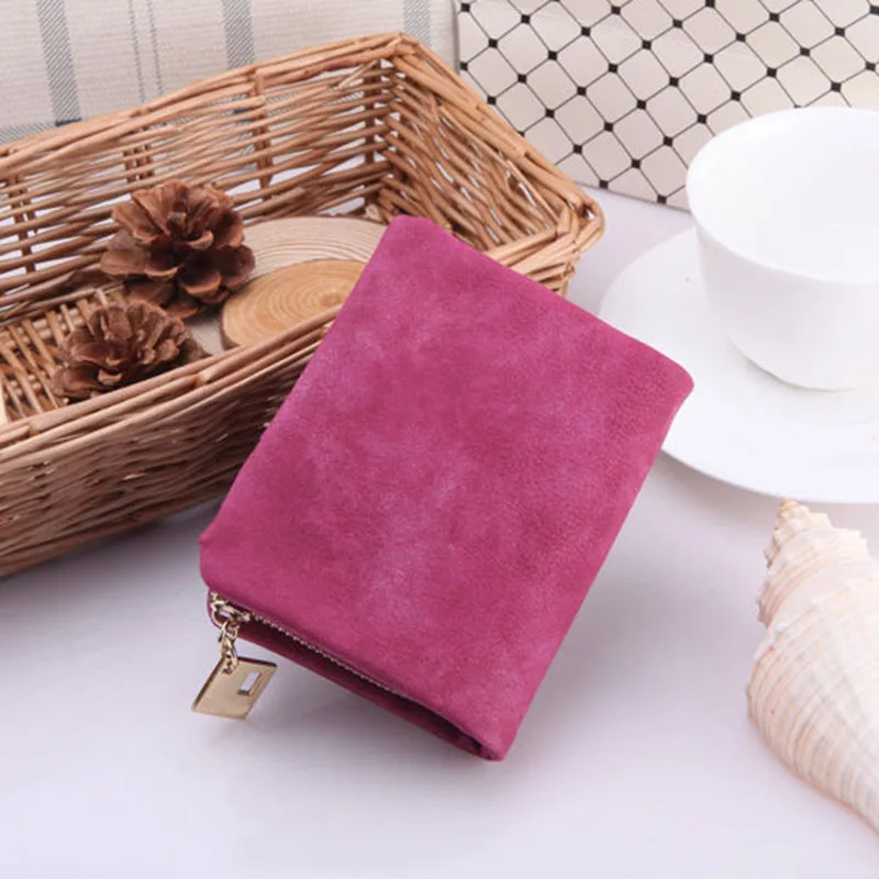 

Складной винтажный женский кошелек в Корейском стиле на молнии, маленький кошелек, Короткие кредитные карты, высокое качество 40