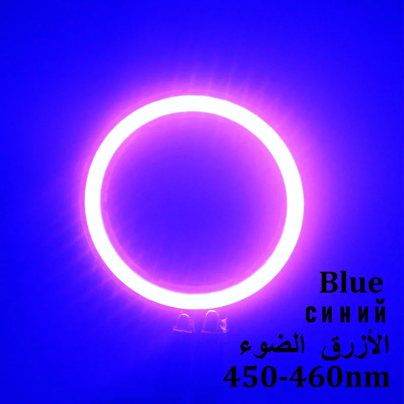Blue 450-460nm 12 В DC кольцевой cob светодиодный светильник форма кольца 3-15 Вт угол глаз 30 мм-120 мм Теплый Холодный белый лед синий cob Чип для DIY лампы - Испускаемый цвет: Blue 450-460nm