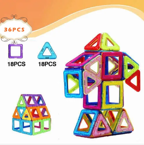 Магнитная игрушка 36 шт. детские игрушки Пластиковые Обучающие самолет робот