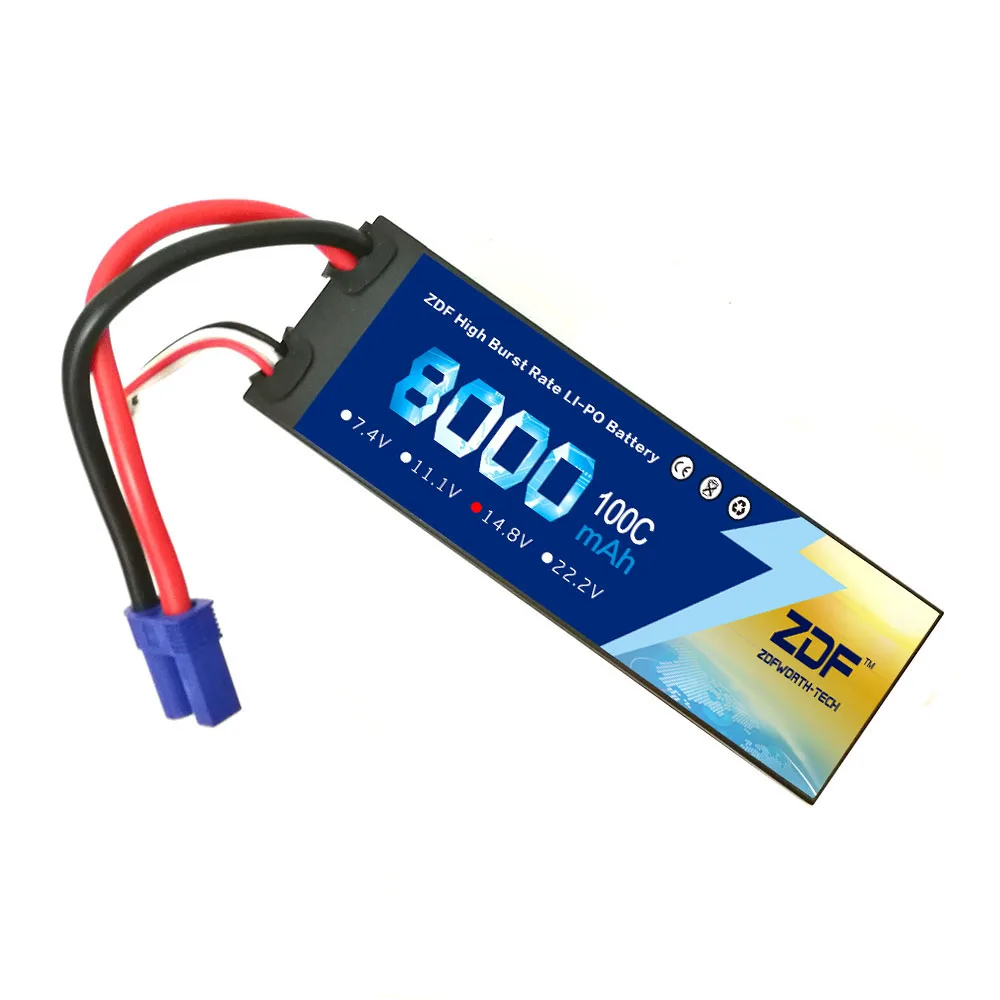 Жесткий чехол ZDF 4S 14 8 V 8000mah 100C max 200C литий-полимерный аккумулятор с разъемом EC5 XT60