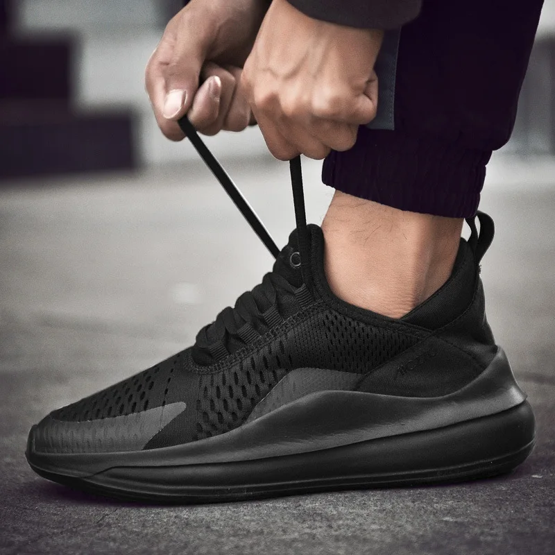 Мужские повседневные кроссовки на шнуровке дышащие из сетчатого материала 4 вида