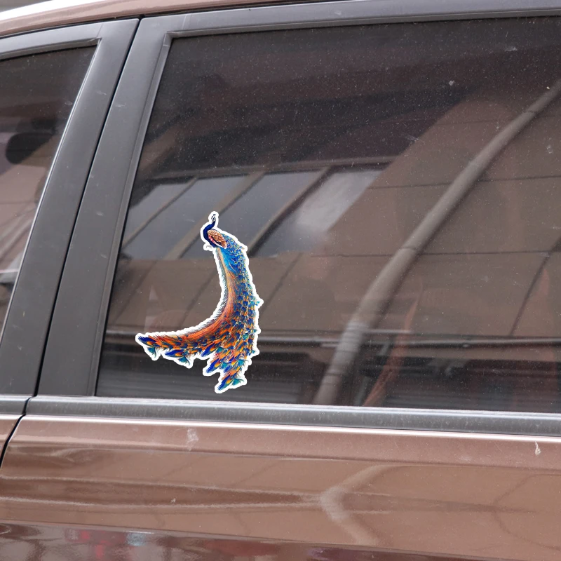 YJZT 10.5*15.1CM Peacock Decor Car Modelling Sticker Graphic Accessories 11A0009 | Автомобили и мотоциклы