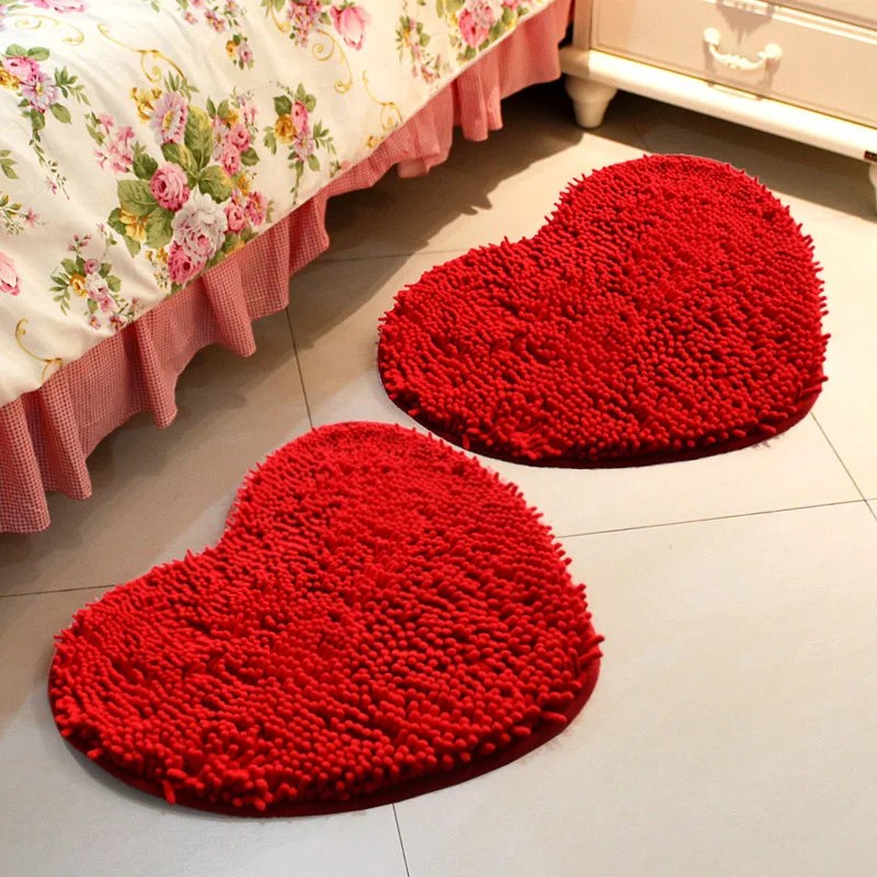 Коралловый флисовый ковер на День святого Валентина милый в форме красного