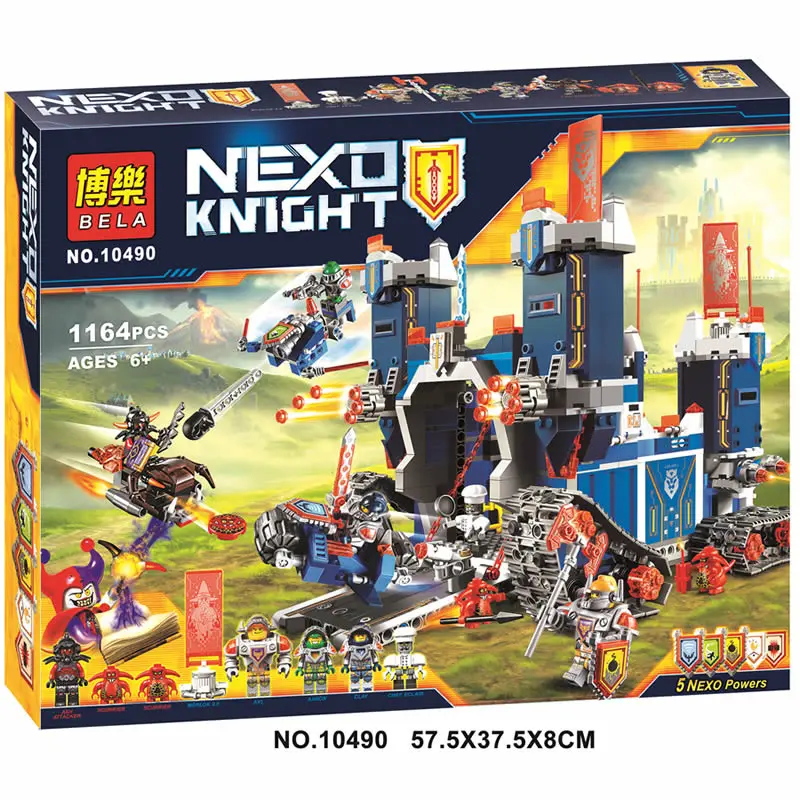 Бела 10490 1164 шт. Рыцари Fortrex кодовый замок глины Аарон лиса Building Block совместимые 70317