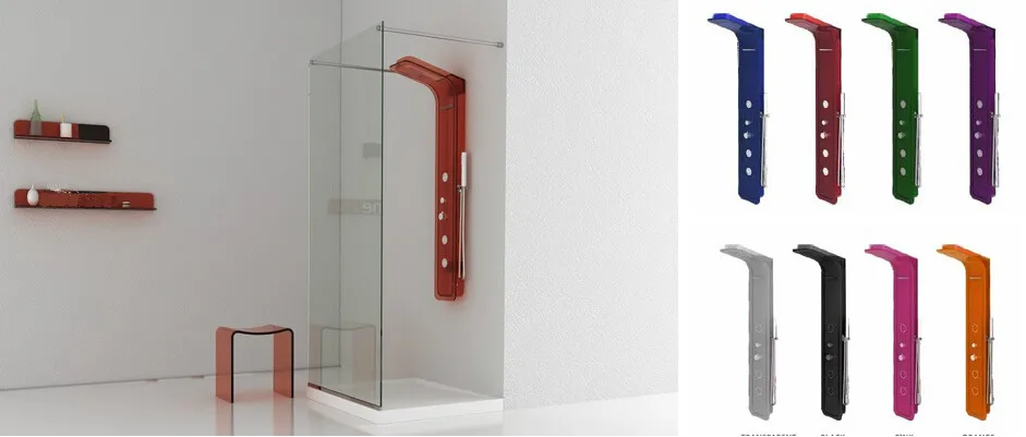Полимерная акриловая цветная душевая панель из искусственного камня