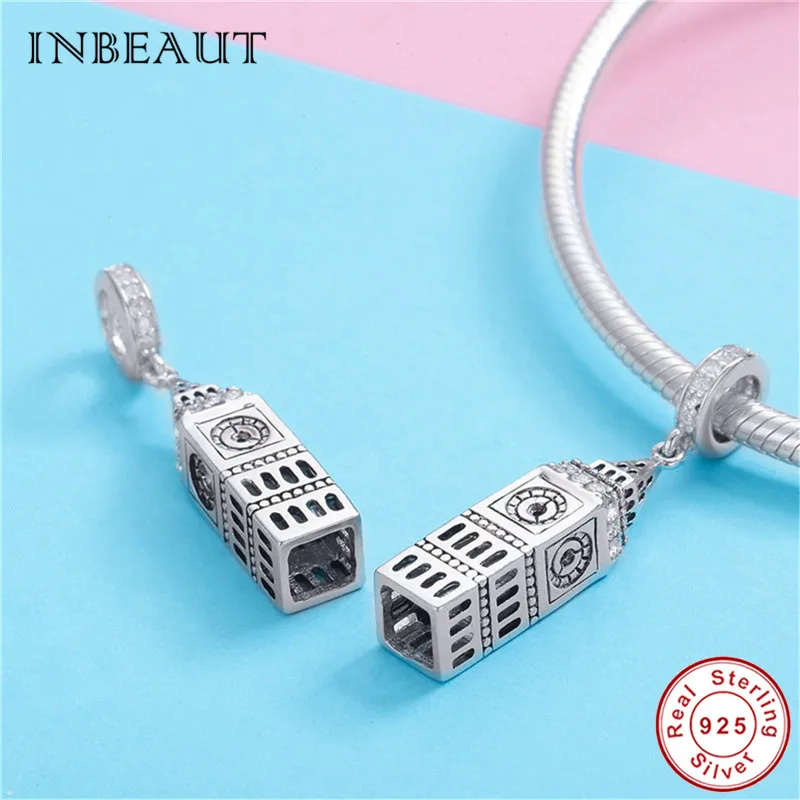 Подвеска INBEAUT из стерлингового серебра 925 пробы британский Биг-Бен полотенце с