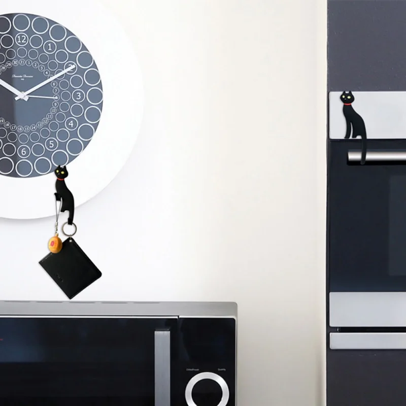 Творческий магнит на холодильник милый кот настенное крепление крючок ключи