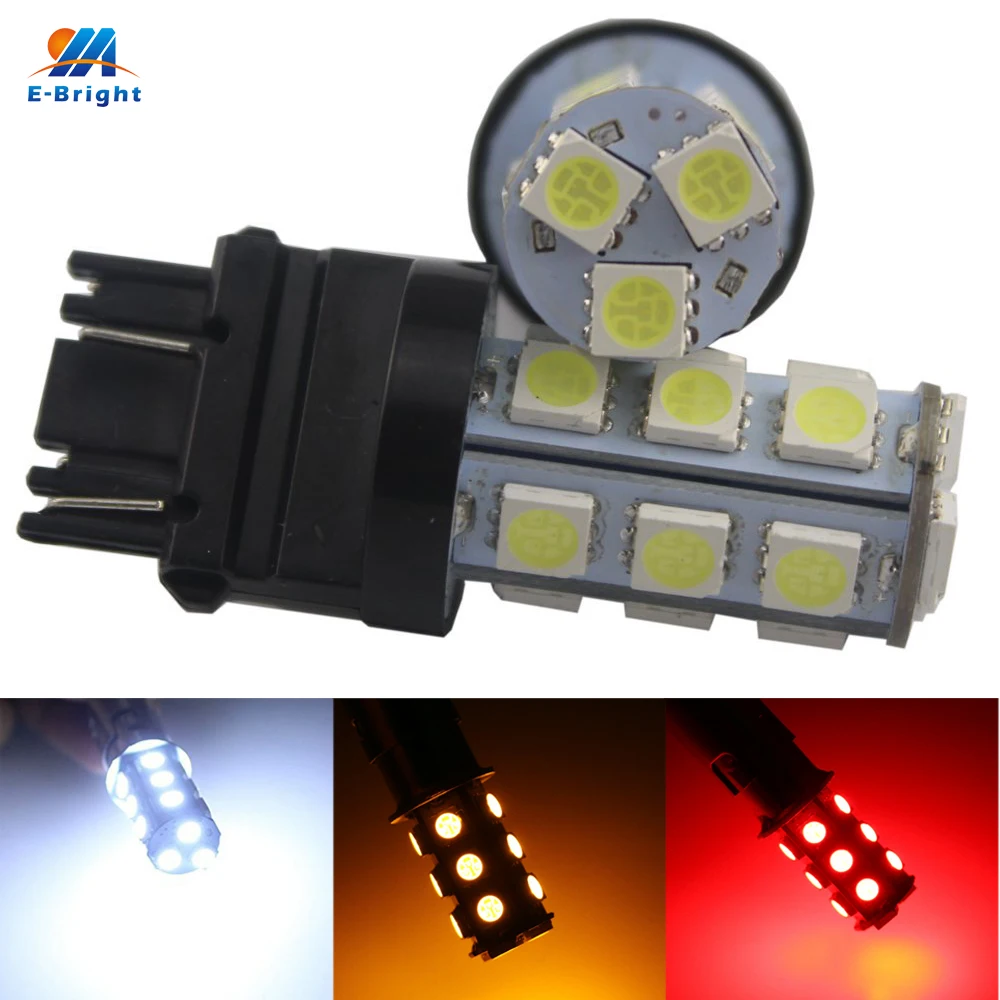 YM E Bright 100 шт. 3157 5050 18 SMD T25 светодиодный стоп светильник для автомобисветильник s P27/5