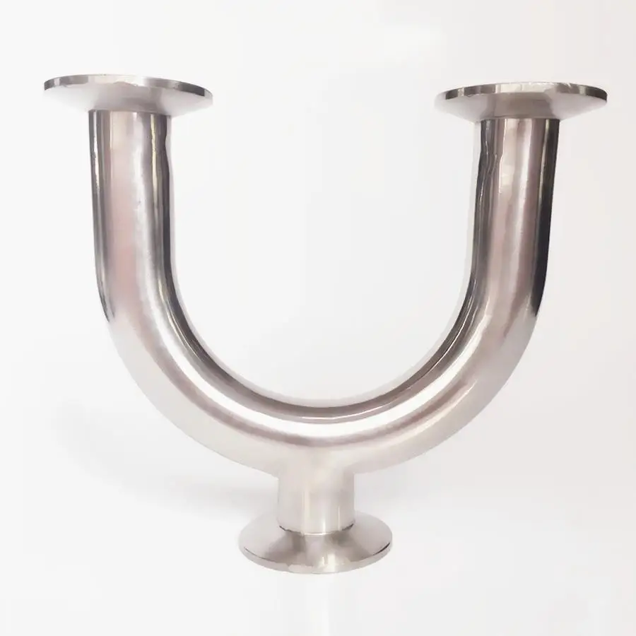 

63mm 2.5" Pipe OD 2.5" Tri Clamp U Shaped Return Bend 3 Way SUS 316L Stainless Sanitary Fitting Spliter Homebrew Beer