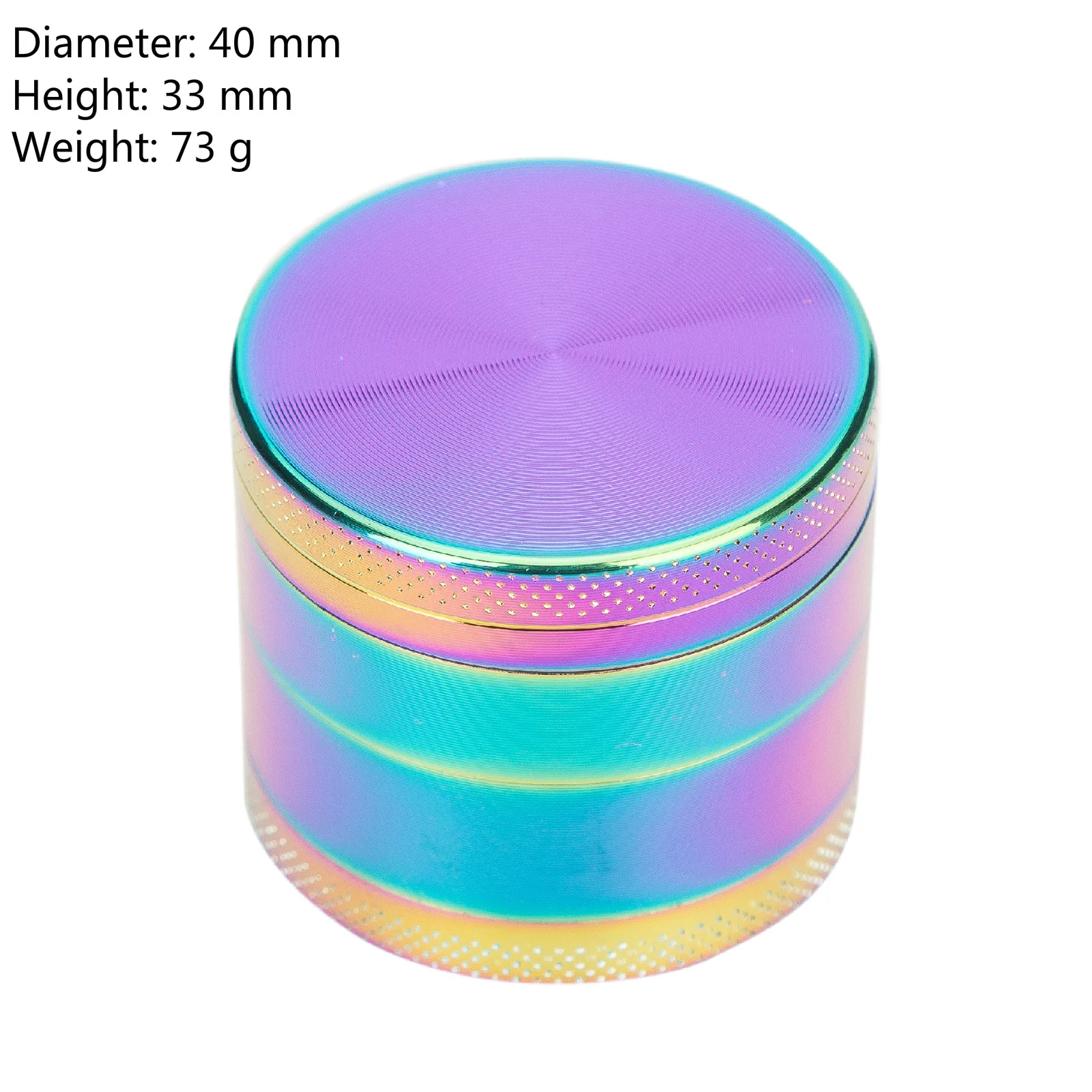 Size 40mm Новинка 4laye 63 мм алюминиевый сплав резиновая краска травы табака специй мельница устройство для измельчения, курение Шиша кальянная трубка аксессуары - Цвет: Size 40mm
