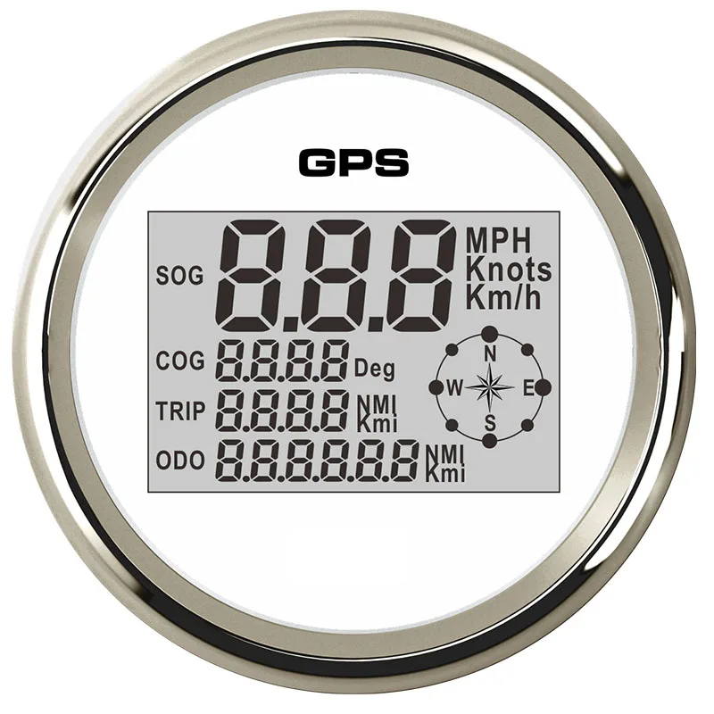 8 Color Light 85 мм Цифровой gps спидометр одометра автомобиля 0~ 999 узлов kmh миль в час) или для морской Лодки Грузовик для автомобилей и мотоциклов с Подсветка 12 V/24 V - Цвет: 8 Color Light