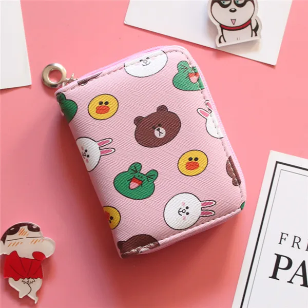 32short purse Мультяшный кожаный кошелек на молнии для девочек, кошелек для монет, медведь, кот, арбуз, фрукты, летняя женская модная сумка для денег, дамские смарт-кошельки для карт - Цвет: 32short purse