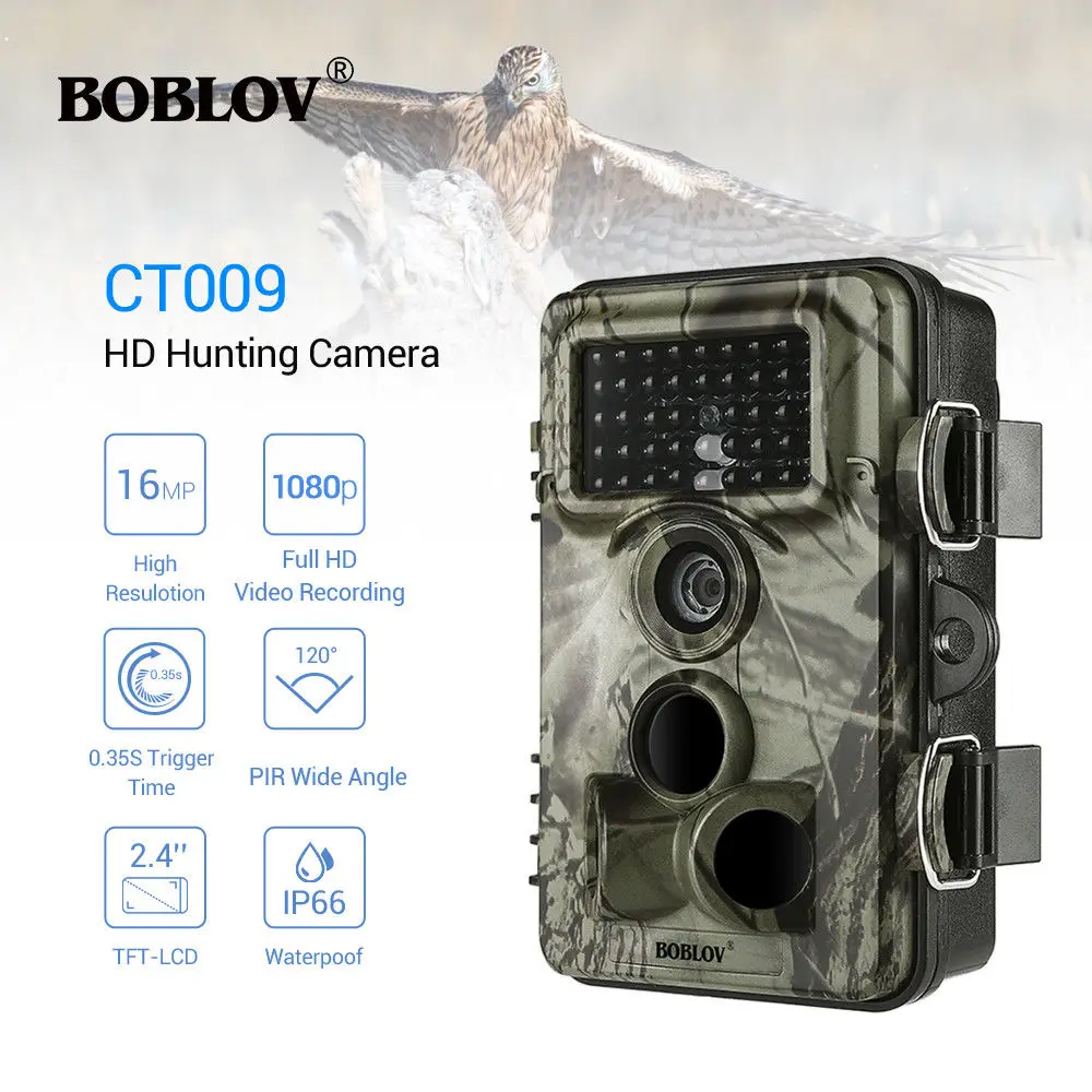 Охотничья камера BOBLOV CT009 для слежения за животными 16 МП ИК ночное видение