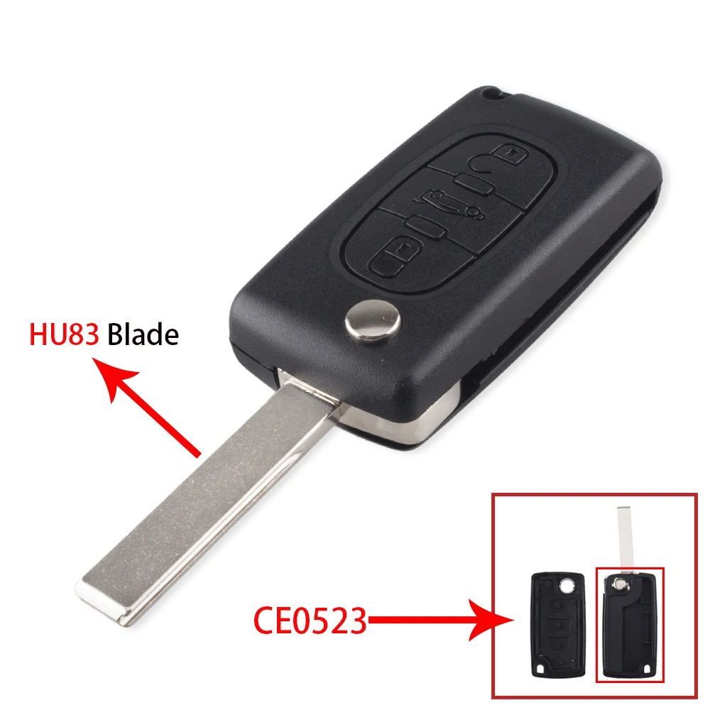 Dandkey cut/uncut blade 3 Buttons Key Case Shell Cover For Peugeot 407 207 301 307 308 508 607 | Автомобили и мотоциклы