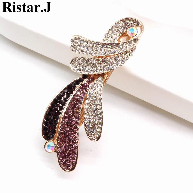 Элегантные фиолетовые заколки для волос со стразами модные украшения девочек