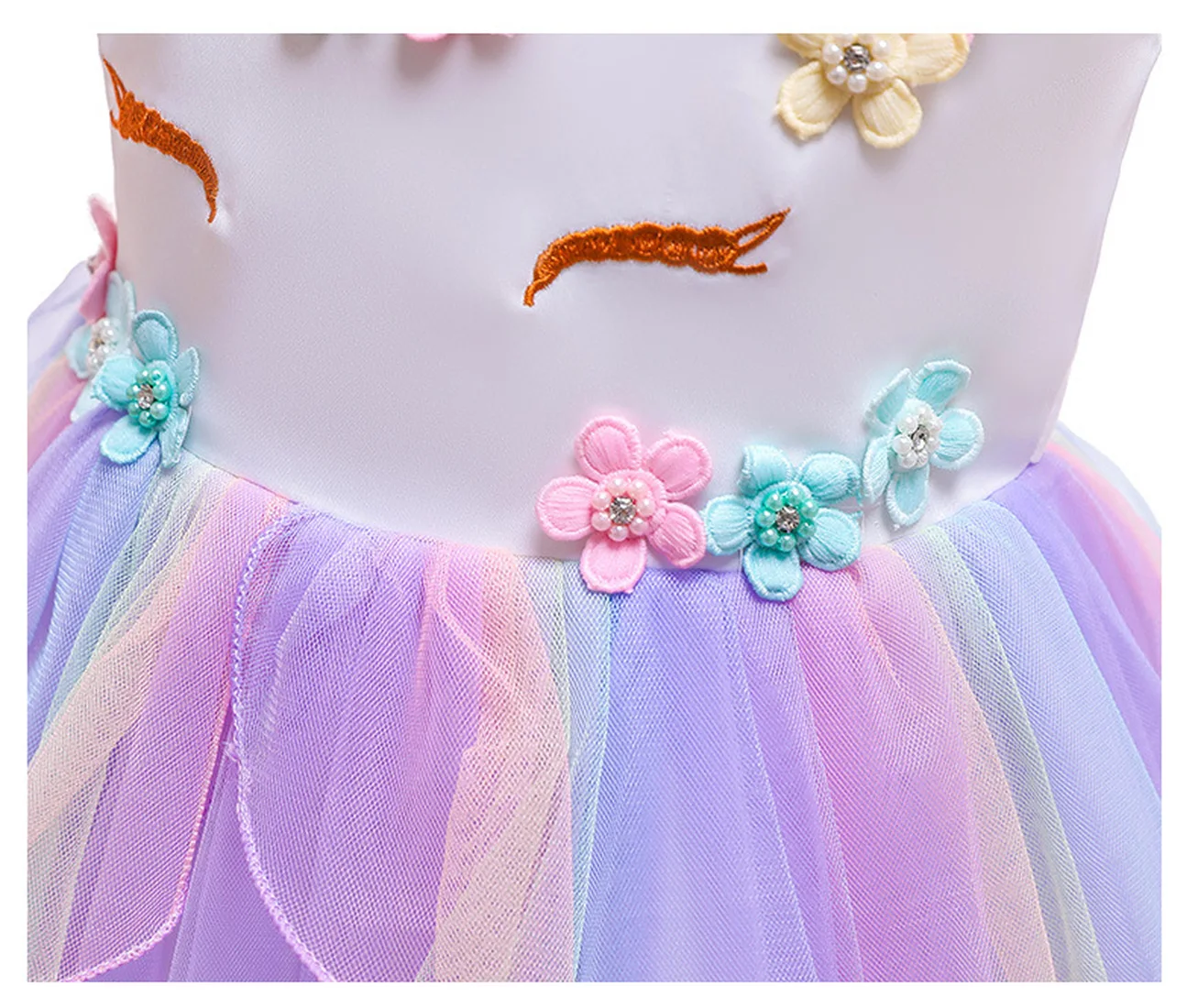 Платье для маленьких девочек Рождественский костюм единорога косплея летние