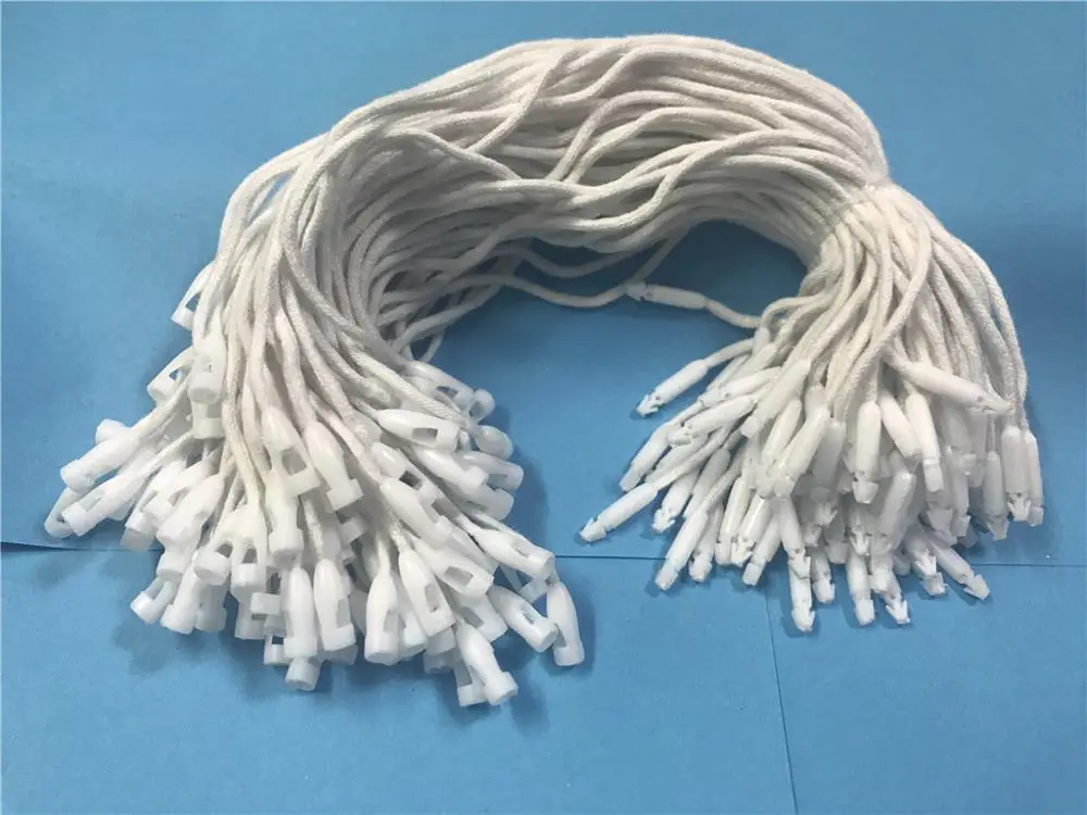 В наличии хорошее качество белая пулевидная головка подвесная бирка веревка для