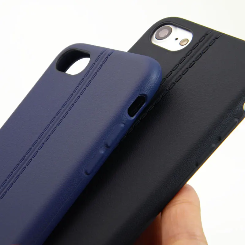 Чехол в бизнес-стиле для iPhone 7 Plus 4 5 дюйма кожаный узор Мягкий сенсорный ТПУ