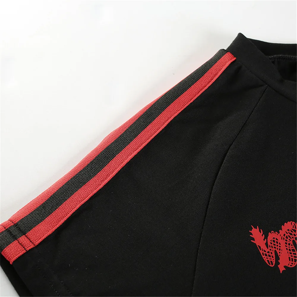 Женская футболка с коротким рукавом повседневная принтом дракона|Футболки| |