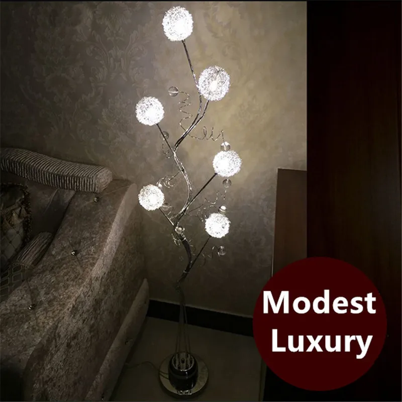 

LED remote control light pedal switch floor lamp nobel luxury aluminum modern light living room floor light