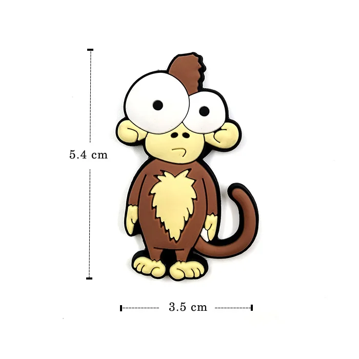 Monkey Милый мультяшный Китайский Зодиак животное силиконовый магнит на холодильник Сувенир Холодильник Магнитный детский домашний Декор украшение игрушка - Цвет: Monkey