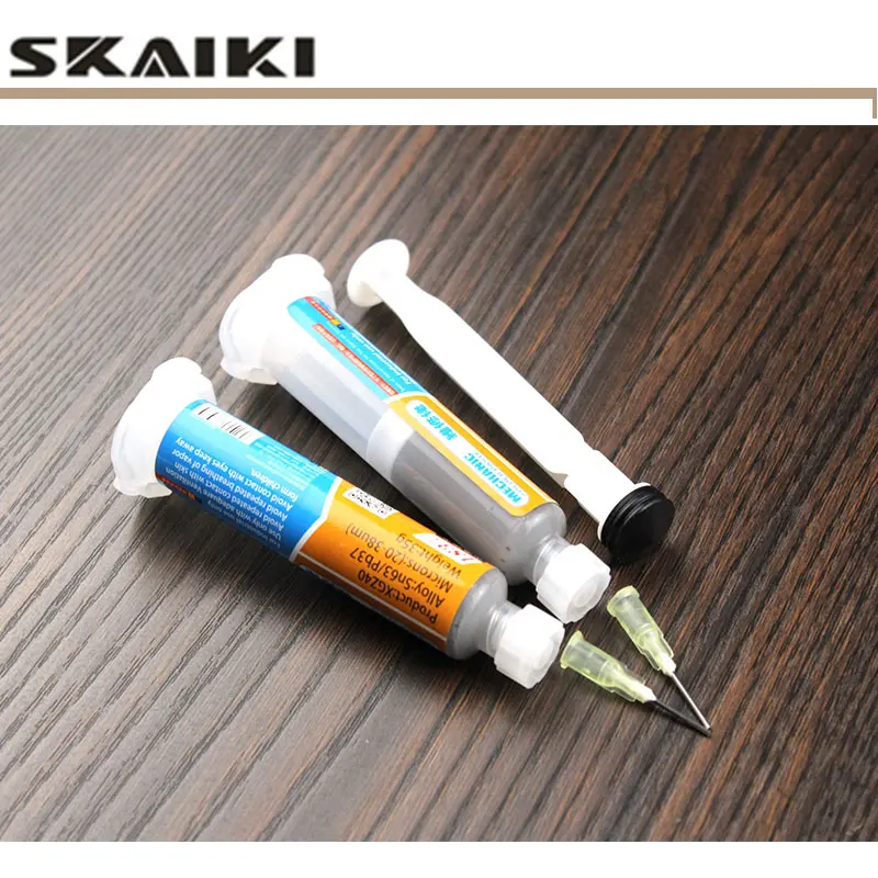 Шприц поток 10CC олова XG z40 флюс паяльной пасты Sn63/Pb37 + поршень иглы для PCB SMD