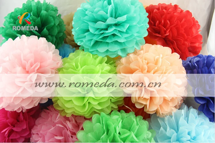 

Mix Different Colors***50pcs (8inch) 20cm Tissue Paper Pom Poms flower Wedding Party Festival Decoration