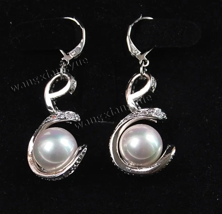 12X14 мм жемчужные серьги с серебряным крючком AAA|shell pearl earrings|earrings aaapearl shell earrings |