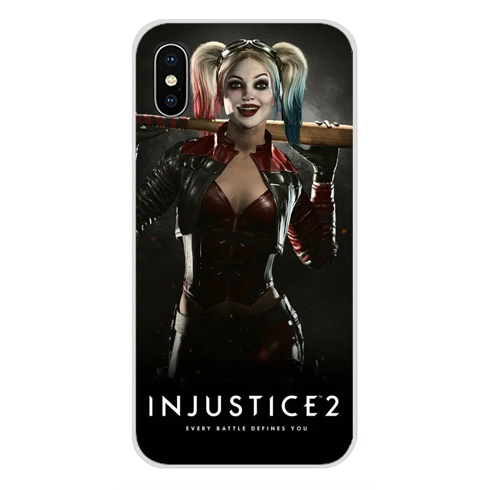 Стильная игра Injustice 2 аксессуары чехол для телефона Apple iPhone X XR XS MAX 4 4S 5 5S 5C SE 6 6S 7 8 Plus