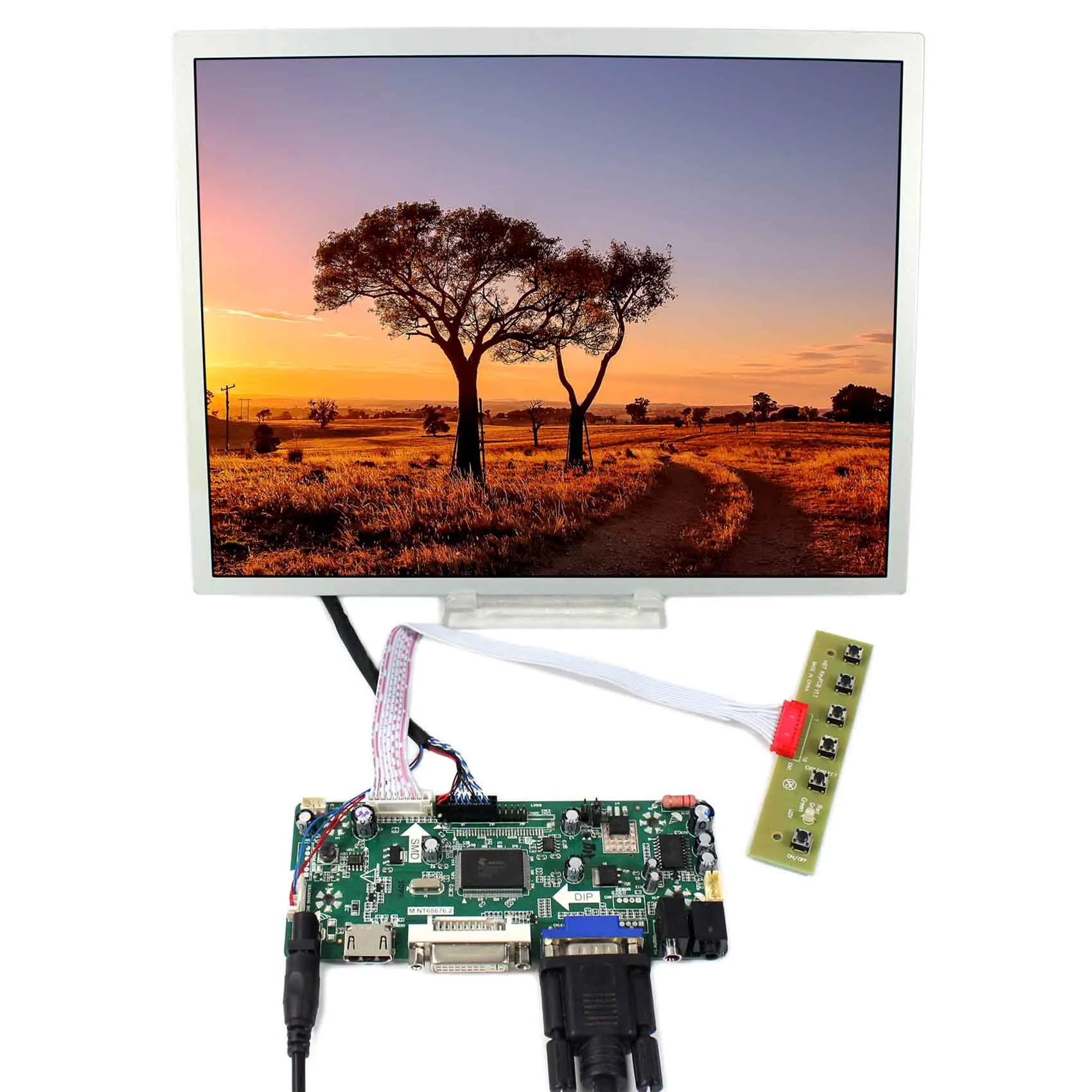 12 1 дюймовый LQ121S1LG75 800x600 ЖК экран + H DMI DVI VGA Аудио контроллер платы M.NT68676|Запасные
