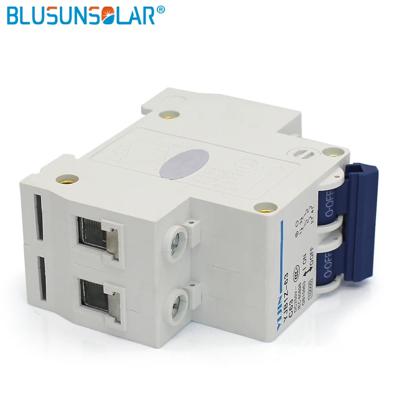 Фото Оптовая цена 20 шт./лот 2P 63A DC250V MCB мини выключатель DC переключатель контроллер для Оптовая цена 20 шт./лот 2P 63A DC250V MCB мини выключатель DC переключатель контроллер для