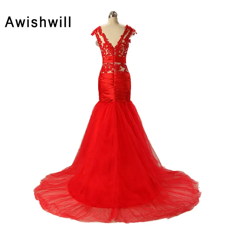 Женское платье с открытой спиной и рукавами-крылышками кружевное Тюлевое