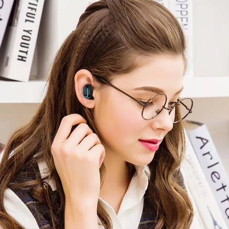 Беспроводные наушники Bluetooth спортивные басы с микрофоном для мобильного