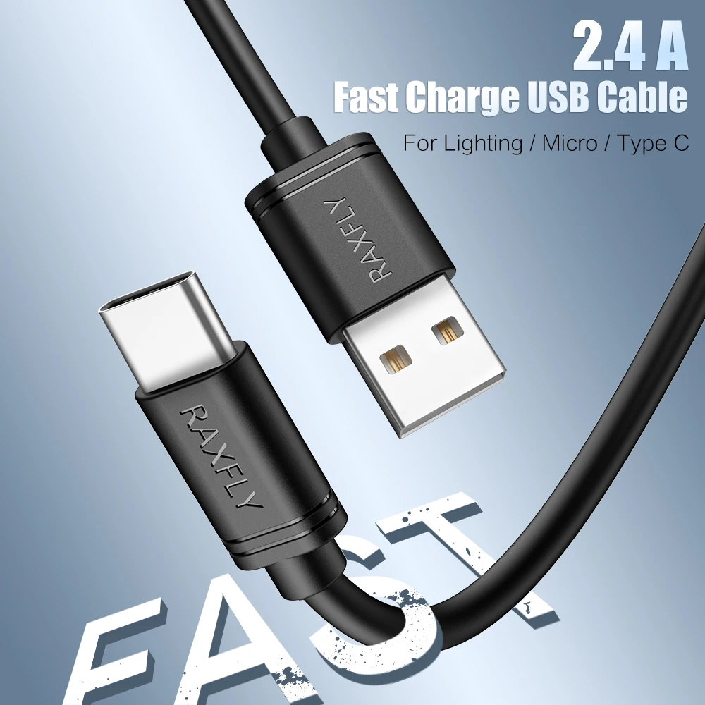5 шт./лот USB raxfly type C кабель для samsung Galaxy S9 S8 Plus huawei Xiaomi mi6 mi5 1M& 2M type-C кабели для зарядки телефона